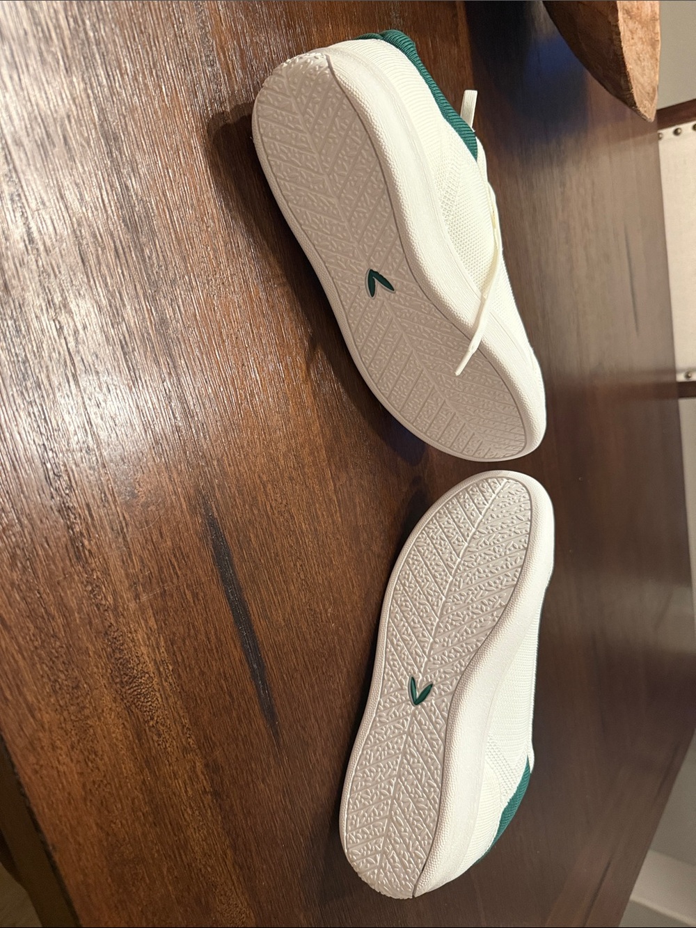 Women’s Athletic Sneaker in Cream with Green Accent - Picture 5 of 5